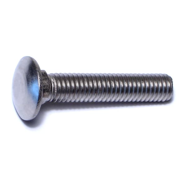 Midwest Fastener Carriage Bolt, Square Neck, 16 (Coarse), 2 in L, 18-8 Stainless Steel, 25 PK 50610 - main
